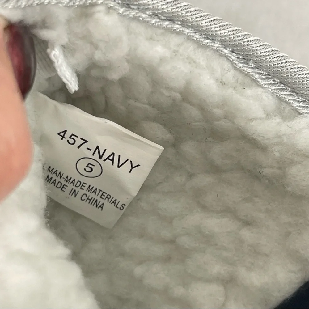 Tundra Snow Navy Blue Cold Weather Teddy Winter Boots Unisex‎ Size 5
